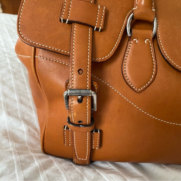 Ralph Lauren Leather Ricky Satchel Doctors Bag Brown Silver Turn Lock - Picture 6 of 14